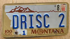 MONTANA VANITY AUTO LICENSE PLATE " DRISC 2 "  COMPANY DRISCOLL DISRUPTION