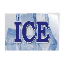 Decal Stickers Ice Cubes Food Fair Truck Restaurant Vinyl Store Sign Label