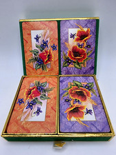 Vtg. Congress Double Deck Floral Playing Cards