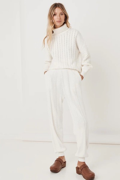 Spell & The Gypsy Collective Size XS Highland Knit Pants White Bohemian