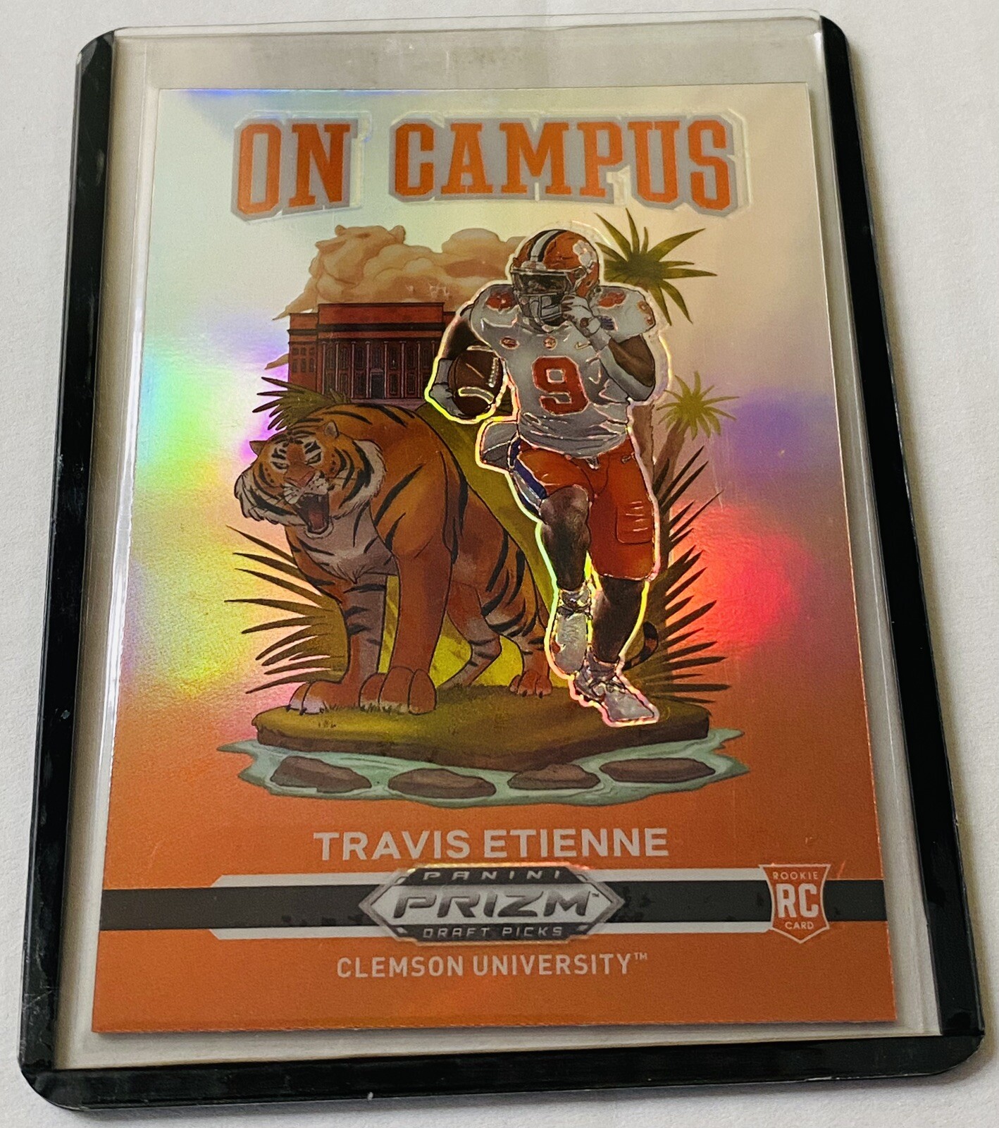 Travis Etienne 2021 Prizm Draft Picks ON CAMPUS SP Rookie Jacksonville Jaguars!!