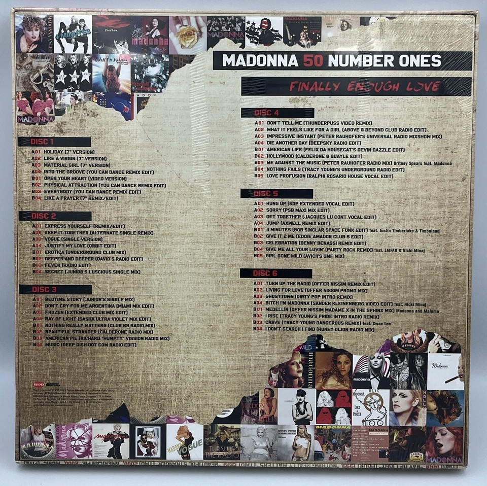 Madonna Finally Enough Love 50 Number Ones 6 LP Box Set Vinyl 1st Edition Foto 2 de 4