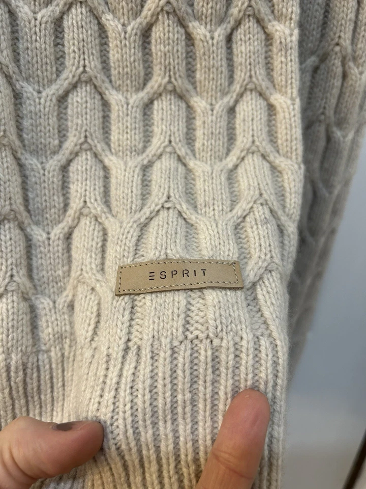 Suéter Pescador Tejido con Cable Mezcla de Lana ESprit Mujer Talla L Náutico Casa de Campo Playa Foto 4 de 4