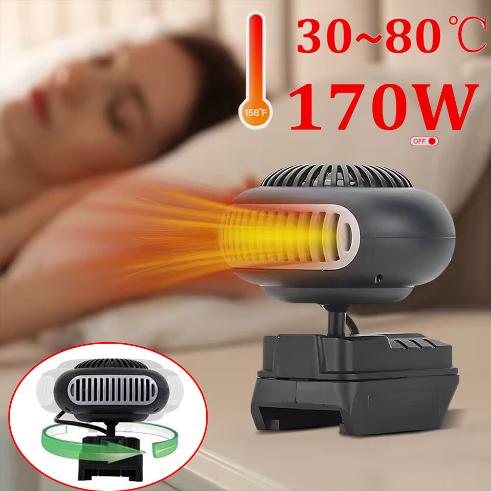 Space Heater 12-48V Battery Powered Electric Heater Fan For BL15 BL1820 BL1840-image