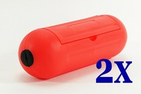 ★ ★ ★ 2X Sicherheitsbox FÜR Stromstecker Ware Kabelsafe Steckverbindungen Rot