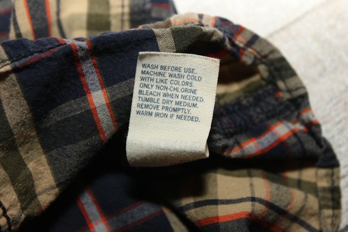 Oshkosh B'Gosh Corduroy Gray Overalls & Plaid Long Sleeve Shirt Size 12 Months - Picture 7 of 12