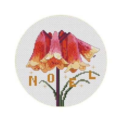 Australian Christmas Bells Noel cross stitch kit, Zweigart aida & DMC thread