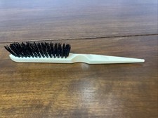Vintage Goody Slim  Hi-Lo Bristle Brush Thumb Grip 9" Cream USA Made