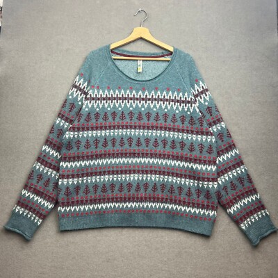 WEIRD FISH Jumper Women UK 20 Knit Fairisle Nordic Icelandic