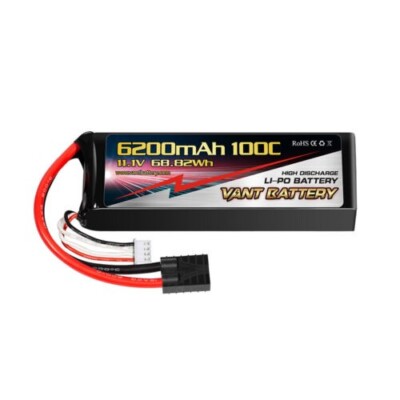 VANT 6200MAH 3S 11.1 100C LIPO BATTERY FITS TRAXXAS PLUG SLASH STAMPEDE HOSS