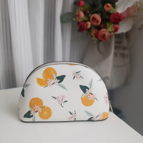 New Kate Spade Orange Toss Print Small Cosmetic Case KC560 $89 - Picture 2 of 4