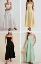 Women Favorite Daughter Backless Fit & Flare Strapless Midi Dress