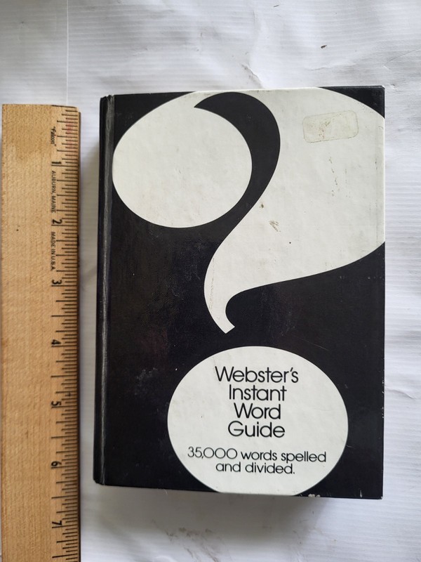 Webster's Instant Word Guide - 35k Words Spelled & Divided - Vintage 1980  SFH