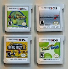 Nintendo 3DS Mario Game Lot Of 4 New Mario - New Yoshi’s - Mario Kart - Tennis image