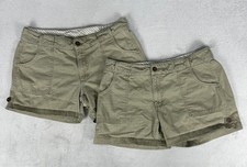 Lot of 2 Carhartt Hiking Shorts Women's 12 Olive Carpenter Roll Up Original Fit