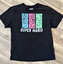 Vintage Super Mario Brothers T-Shirt Mens XL 46/48 Mario - Luigi - Yoshi EUC