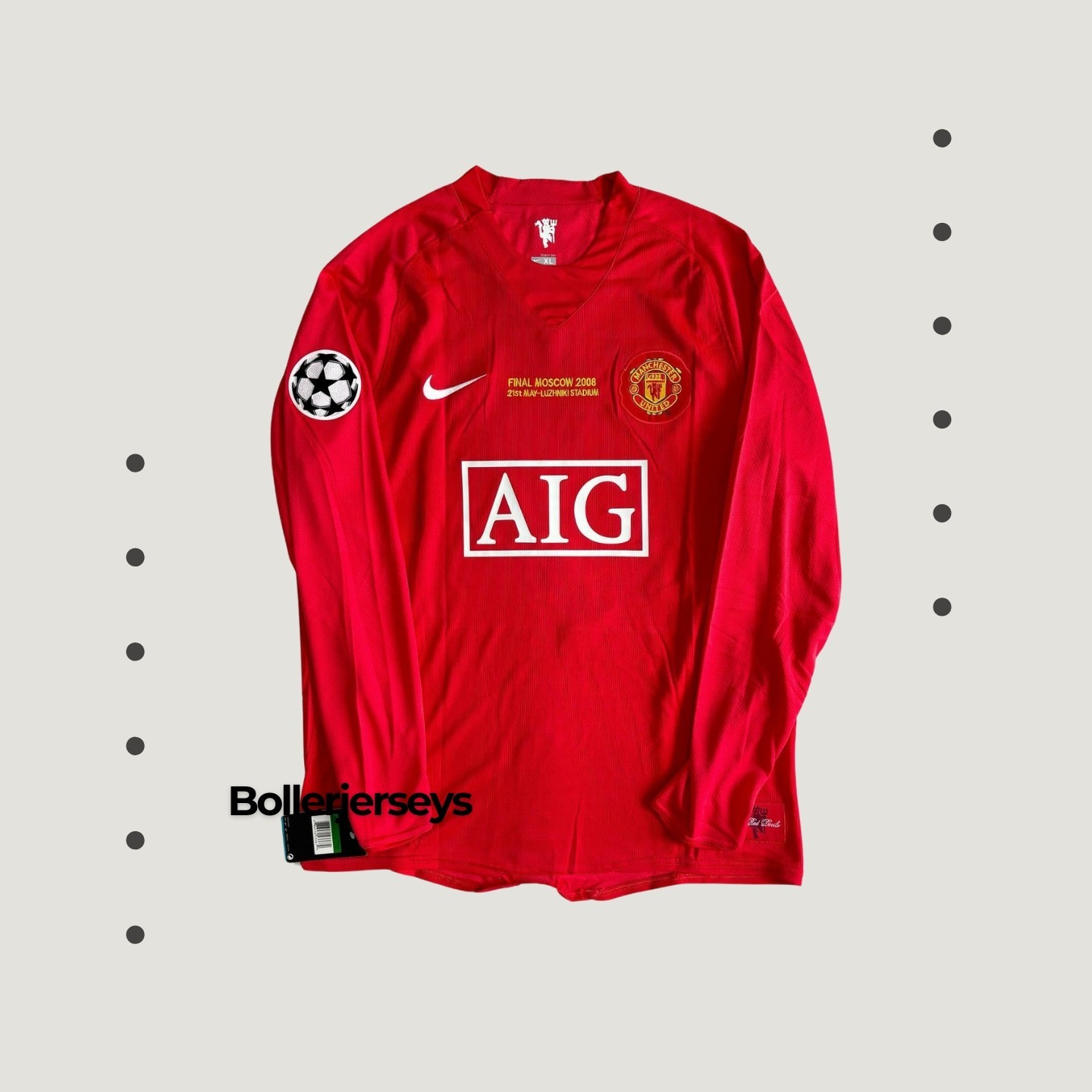 Manchester United 2008 UCL Final RED Home Jersey - Cristiano Ronaldo #7