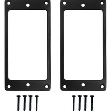 2Pcs Flat Metal Humbucker Pickup Rings Black Guitar Bass Replacement Frames