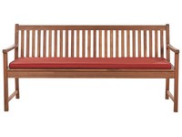 Gartenbank Akazienholz Hellbraun 180 Cm Mit Auflage Rot Terracotta Vivara