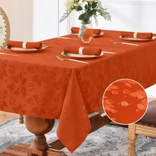Romanstile Fall Jacquard 52 x 70 (Rectangular), Maple - Burnt Orange 