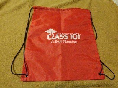 College Class Graduation Cap Large Red Drawstring Bag
