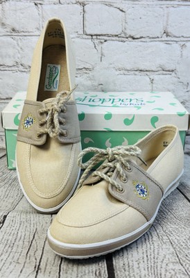 Vintage Keds Grasshoppers Shoes Womens Size 7M Seafarer Beige