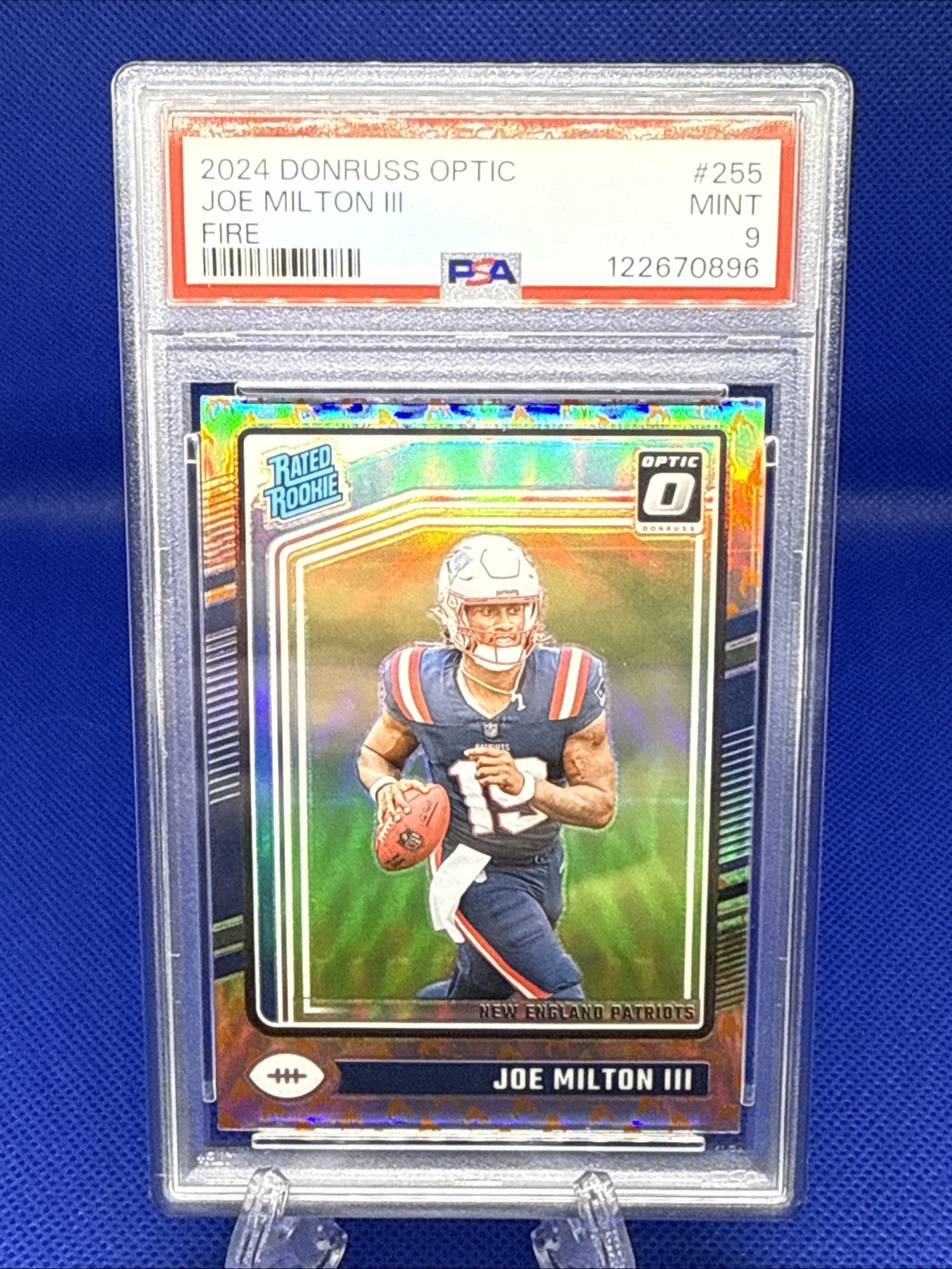 2024 Panini Donruss Optic Rated Rookie Joe Milton III #255 Fire Prizm (RC) SSP