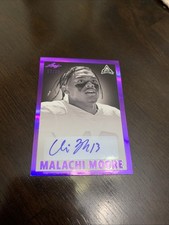 Malachi Moore 2021 Leaf Signatures #BW-MM1 Purple #’d 17/30