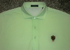 NWOT Men's TURTLESON Golf Polo M LIGHT GREEN w/1907 Golf Logo  Poly/Span