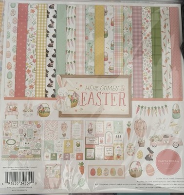 Carta Bella 12'' x 12'' HERE COMES EASTER collection kit~NICE! Quick Ship!