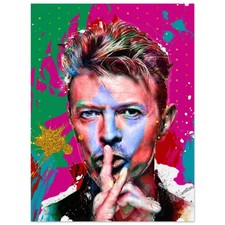 David Bowie Shhh Pop Art Poster Print Wall Decor 24x36 Unframed