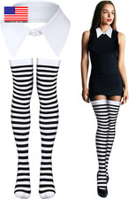 Halloween Costume Set for Women Cosplay, Socks and Faux Collar