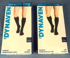 SIGVARIS Mens DYNAVEN Knee-High Compression Socks 20-30mmHg 2 Pair Black  Beige