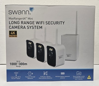 Swann MaxRanger4K Mini 3-Camera Long-Range Wireless Security System
