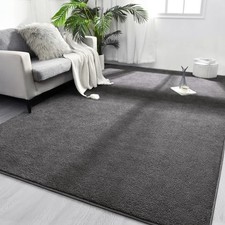 Area Rugs for Bedroom Living Room, 4x6 Dark Grey Super Soft Comfy Thickened