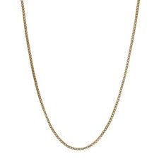 Yellow Gold Box Chain Necklace 18" - 14k