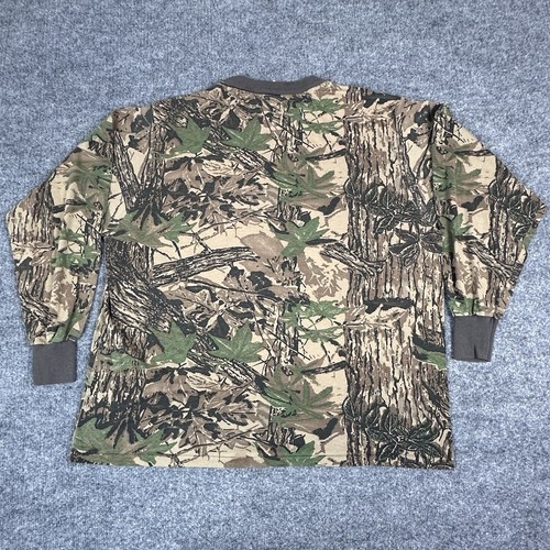 VTG Realtree Shirt Mens XXL Hardwoods Camo Long Sleeve USA 90s Camouflage 50/50 - Picture 7 of 12