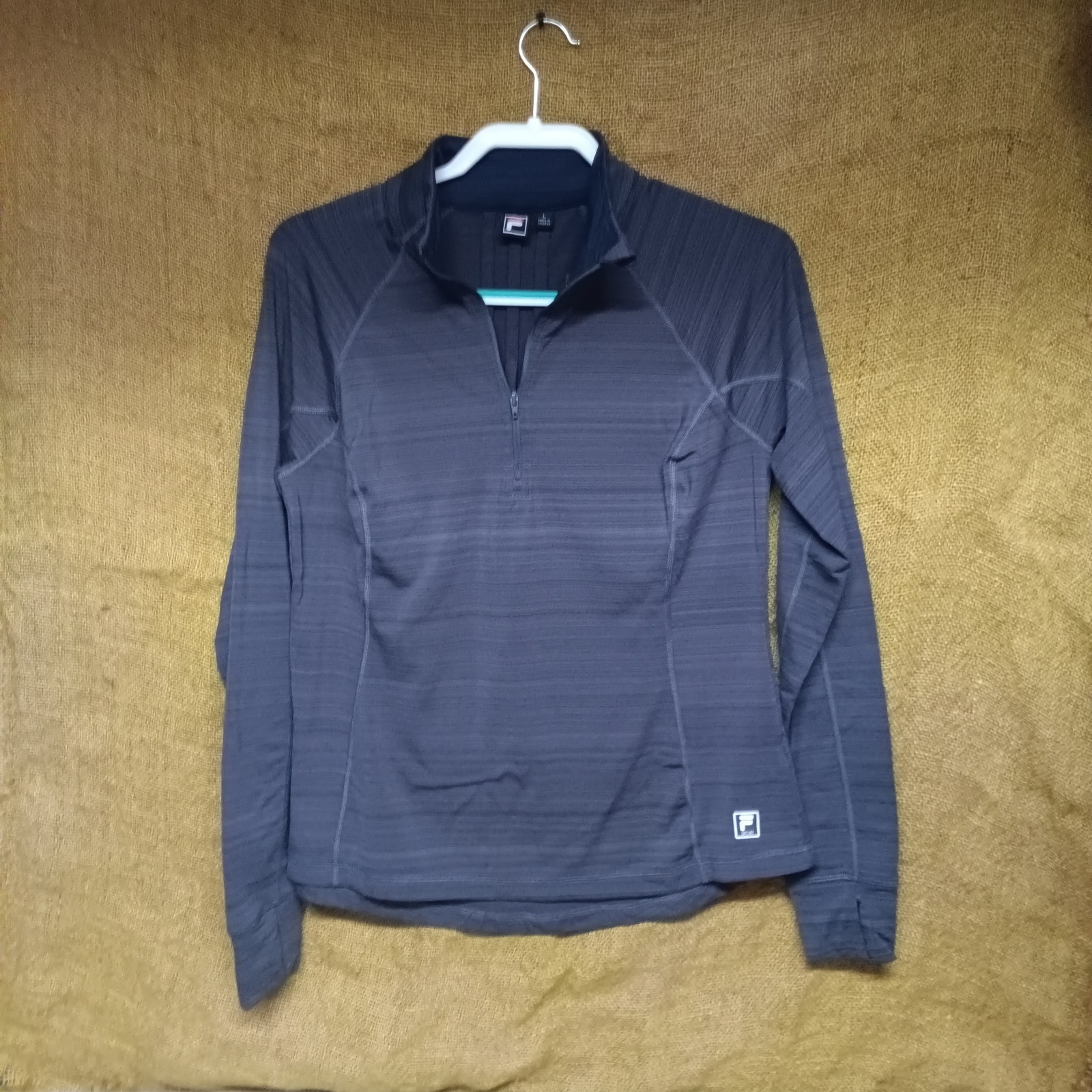 WOW!! FILA~GIACCA SPORTIVA DONNA GRIGIA 1 4 ZIP!! TAGLIA L