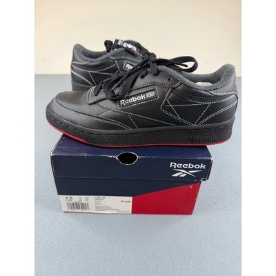 Reebok Club C 85 Unisex 7.5 Black Human Rights Now Mismatched Red Green GX8318