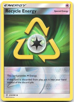 Recycle Energy 212/236 Uncommon Unified Minds Pokemon Reverse Holo Near Mint