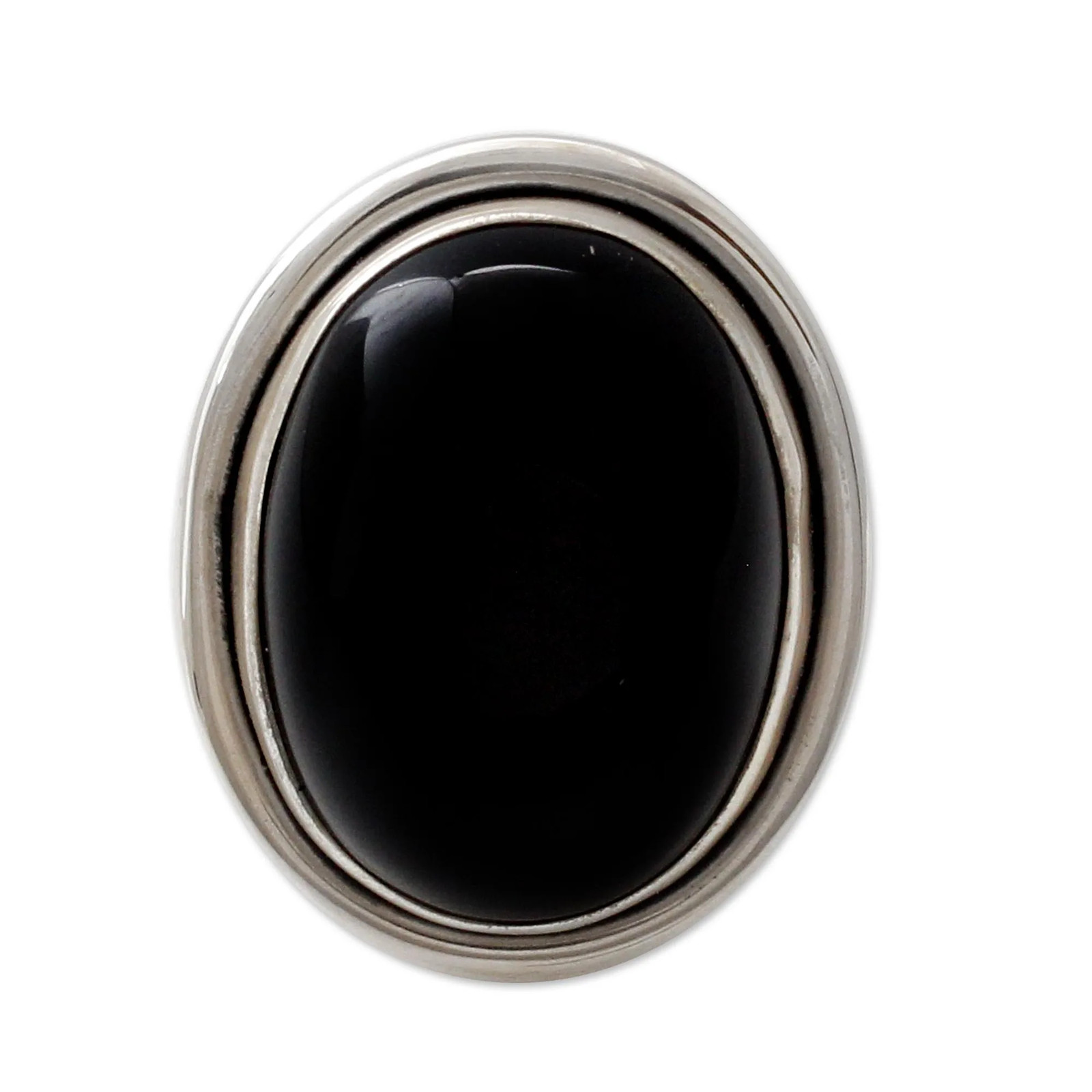Onyx cocktail ring, 'Universe' - second product detail image