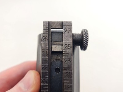 Antique 1903 Springfield Rear Sight Ladder w/Base/Collar (Windage
