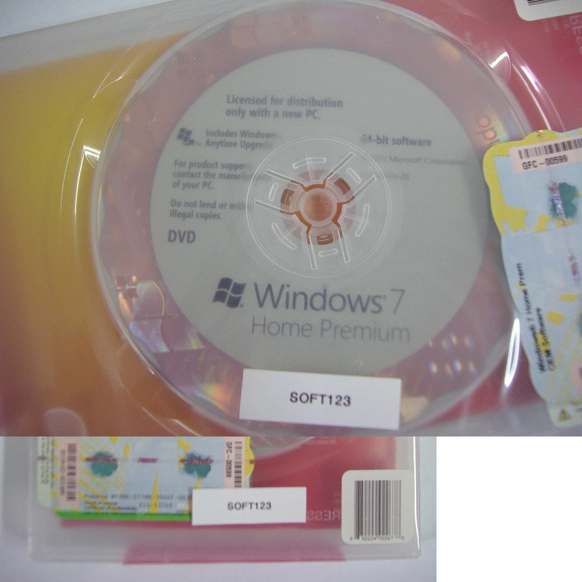 Microsoft Windows 7 Home Premium 64 Bit x64 Full English Version