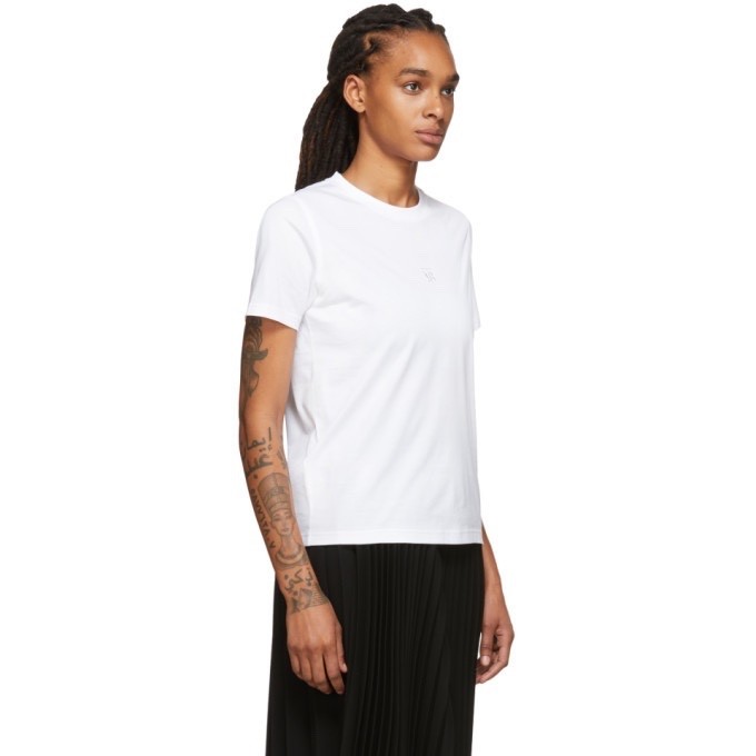 Burberry Women's Dovey White Cotton TB Logo T-Shirt Size XL - $222