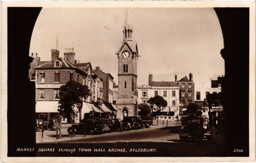 PC BUCKINGHAMSHIRE AYLESBURY MARKET SQUARE REAL PHOTO ENGLAND (u5505) - Picture 1 of 2