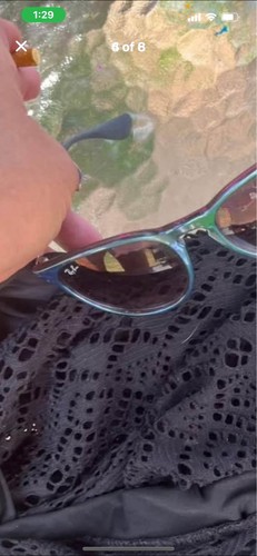 Ray-Ban Rare Women’s Clue Chrome Colored Erika Style Sungleasaes - Picture 5 of 6