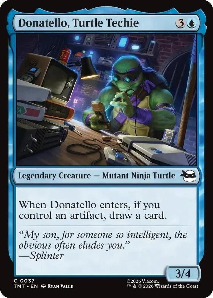 Donatello, Turtle Techie C 0037 Teenage Mutant Ninja Turtles MTG Reg NM FREE S&H