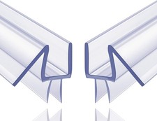 2-Pk 3/8  Frameless Shower Door Bottom Seal for Glass Door Stop Shower Leaks Cre