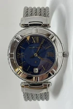PHILIPPE CHARRIOL 57.94.1496 6 ROW CABLE, BLUE DIAL QUARTZ WATCH