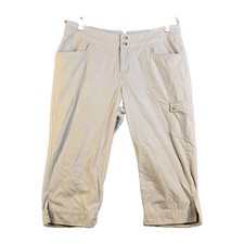 Columbia Womens Size 12 Capri Pants Cargo Hiking Outdoor Utility Cropped Cotton
